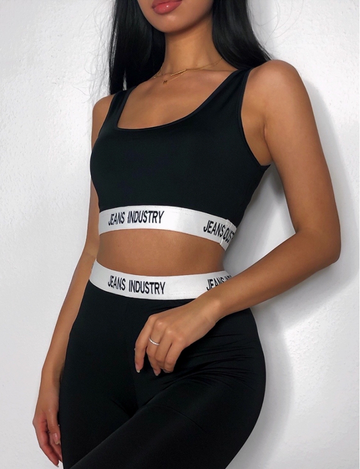 Jeans Industry Crop Top and Leggings Co-ord