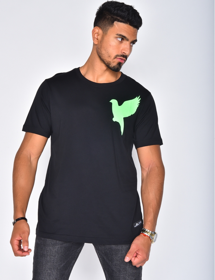 T-shirt oversize motif pigeon