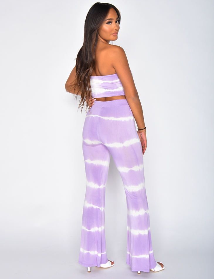 Bandeau and Flared Trousers Co-ord