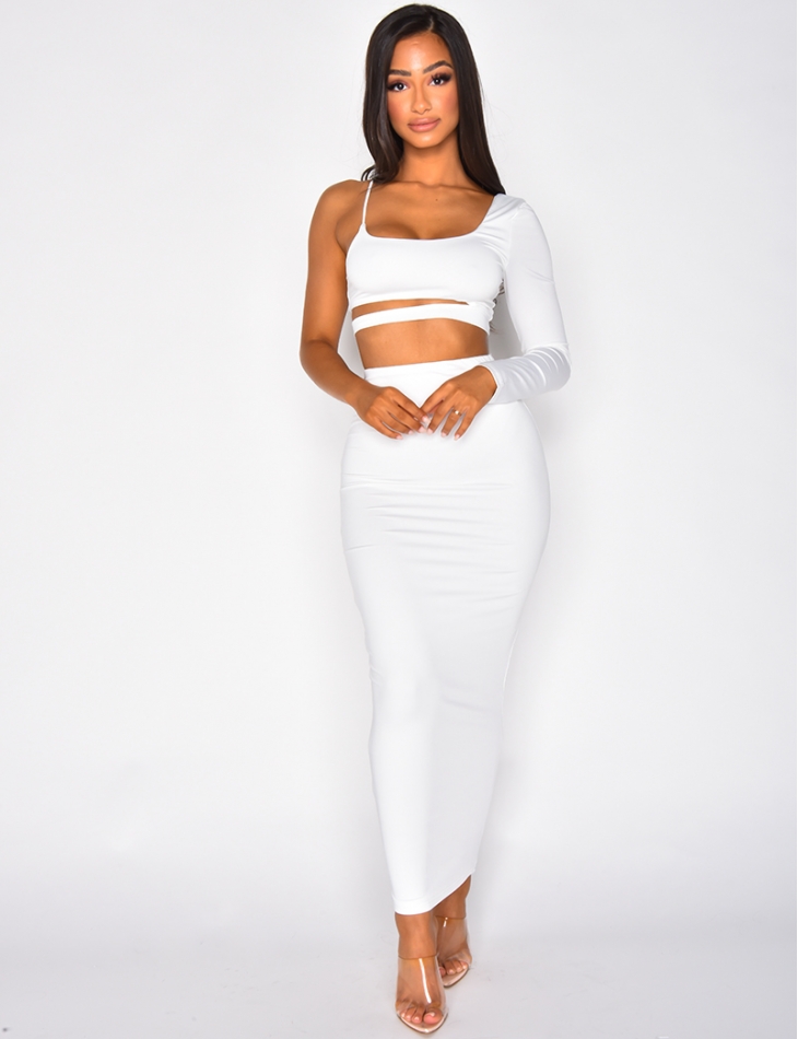 Crop Top and Long Skirt Co-ord