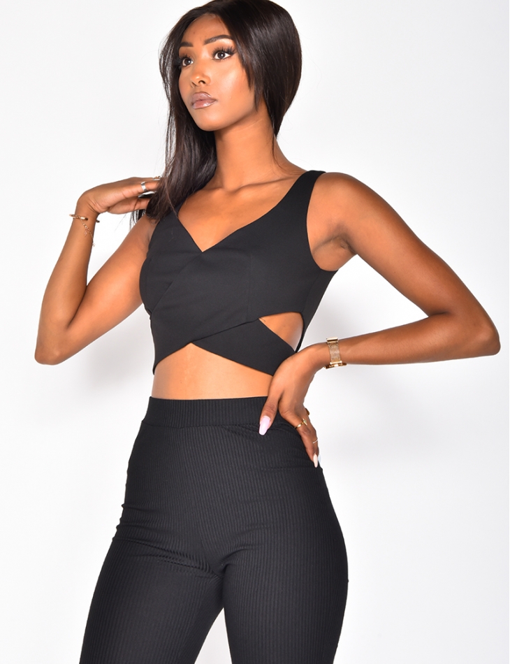 Crop Top with Zip at the back