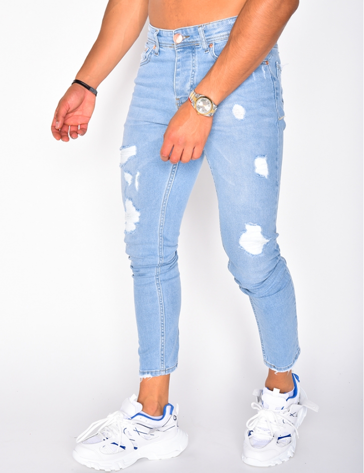 ripped jeans with lining