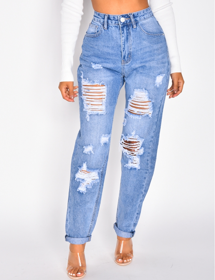 Boyfriend Jeans In Destroyed Optik Jeans Industry