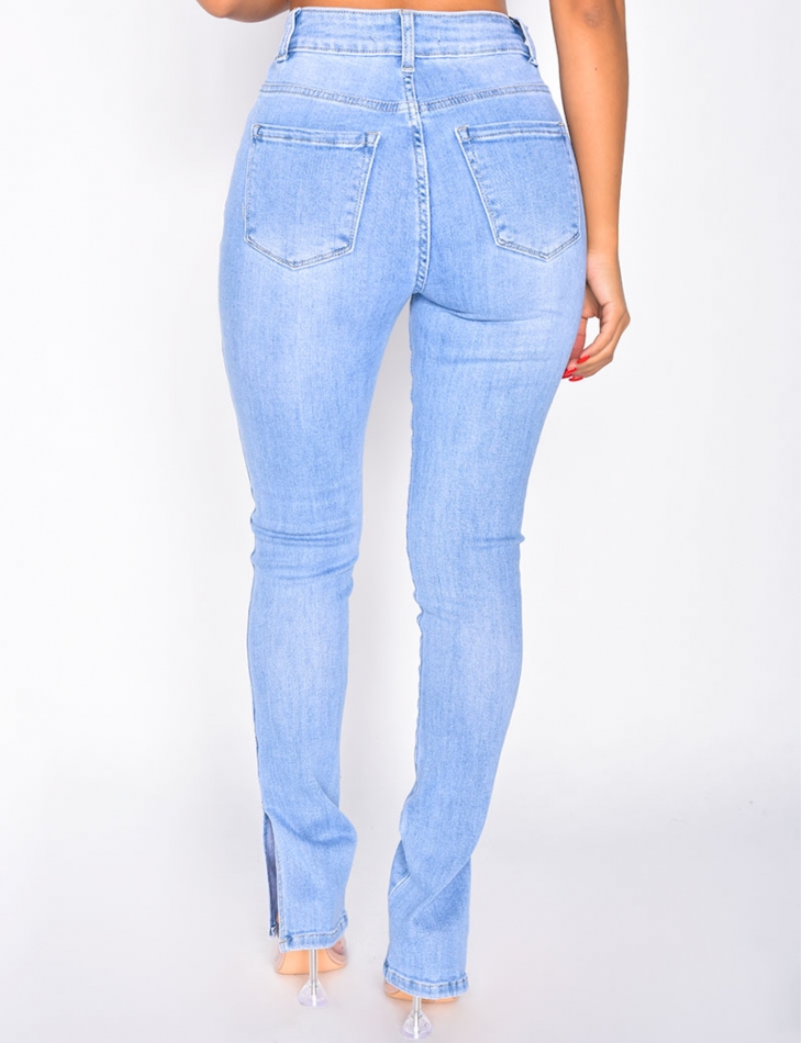 Jeans with Ankle Slits