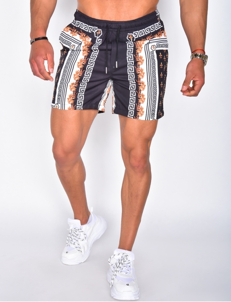 Shorts with baroque motifs
