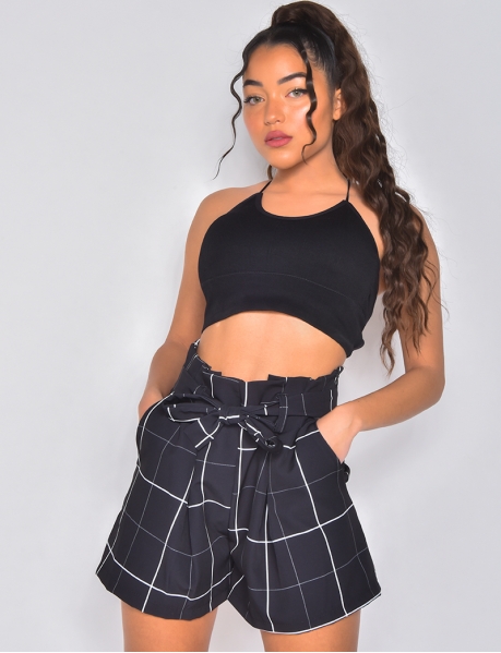 Crop top with elasticated back