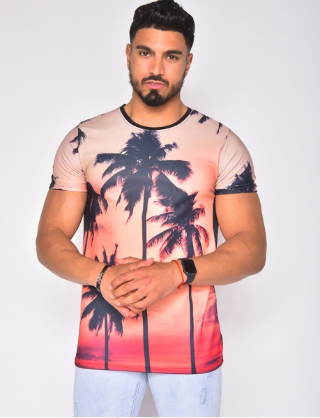 T-shirt motifs palmiers