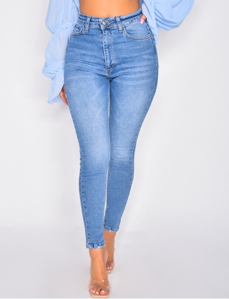 Jeans Skinny Fit mit hoher Taille