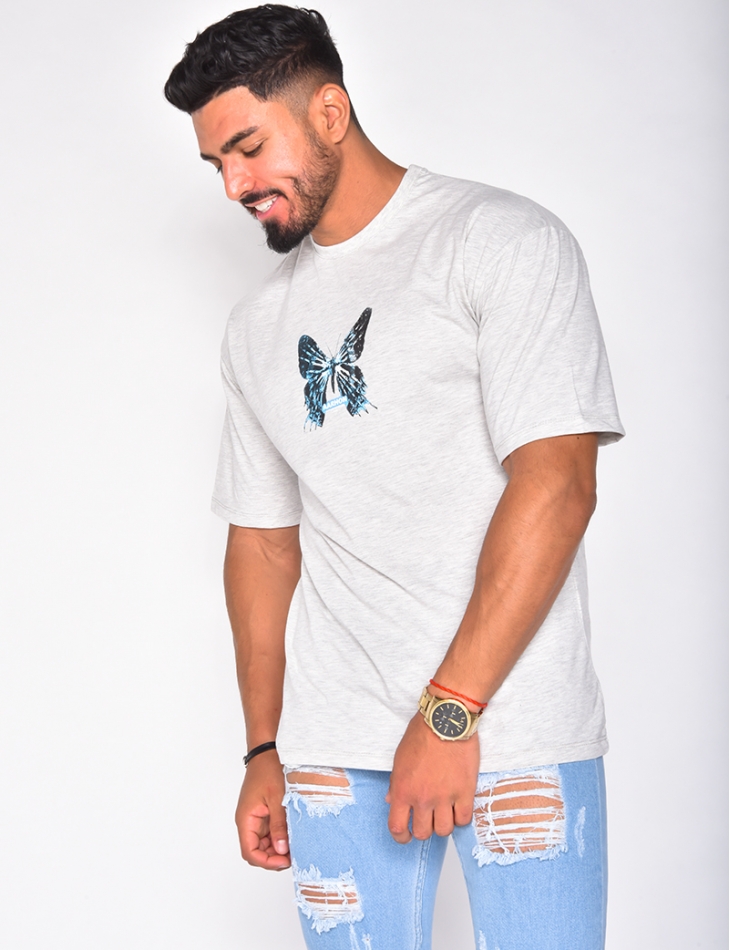 T-shirt homme avec papillon