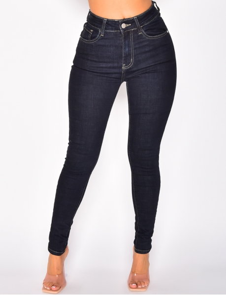 Skinny-Fit-Jeans in Raw Blue
