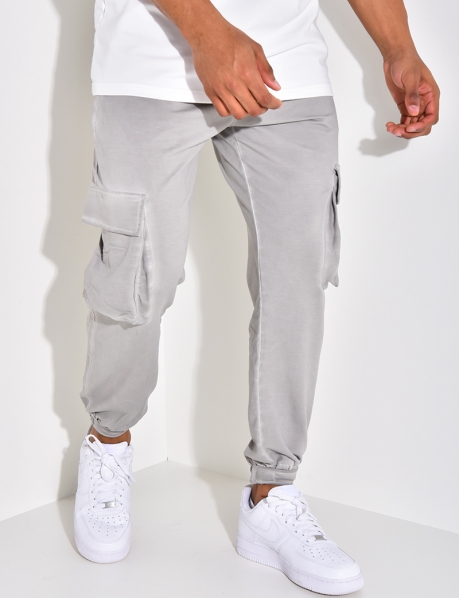 Faded cargo style trousers