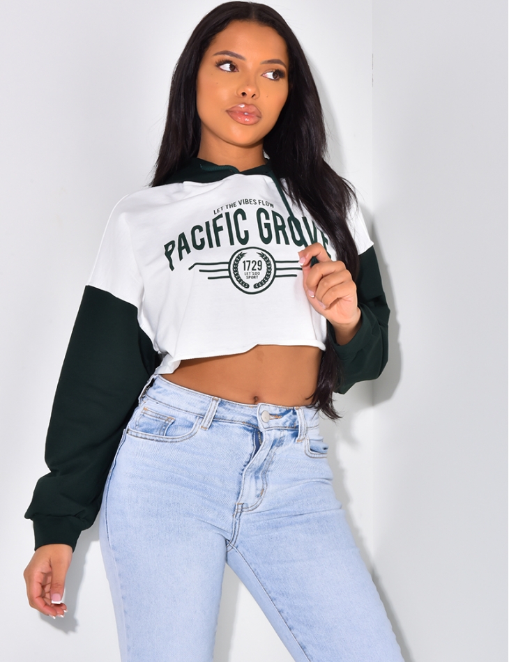 "Pacific Grove" cropped hoodie