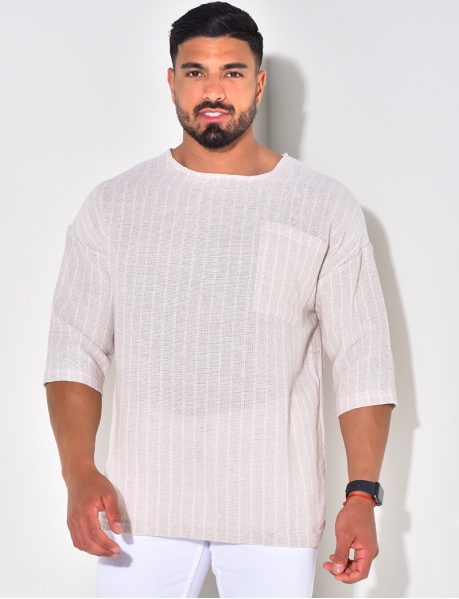 Embossed T-shirt with Pocket