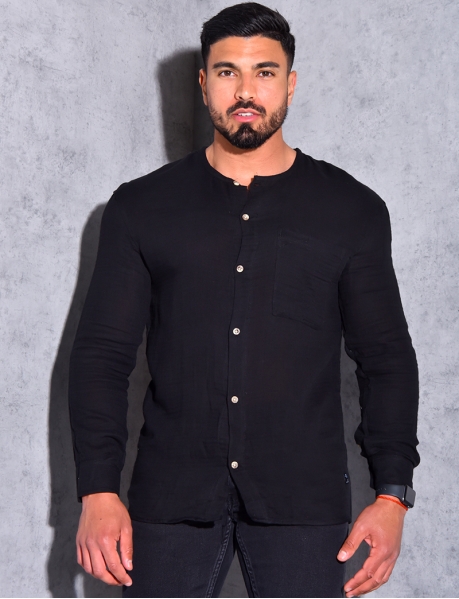 Chemise fine col rond