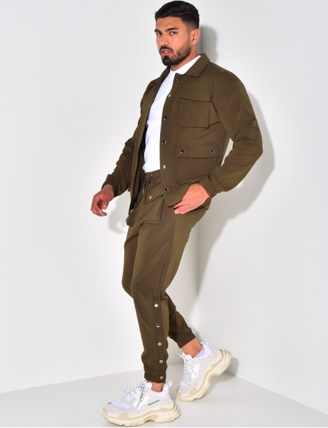 Shirt and Cargo Trousers Co-ord with Snap Fasteners