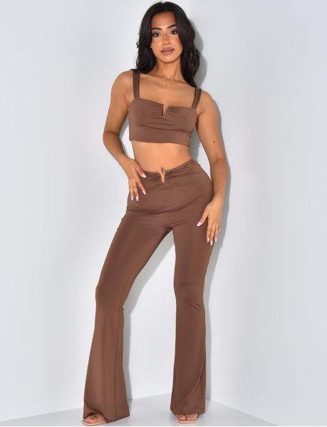 Crop Top and Trousers Co-ord