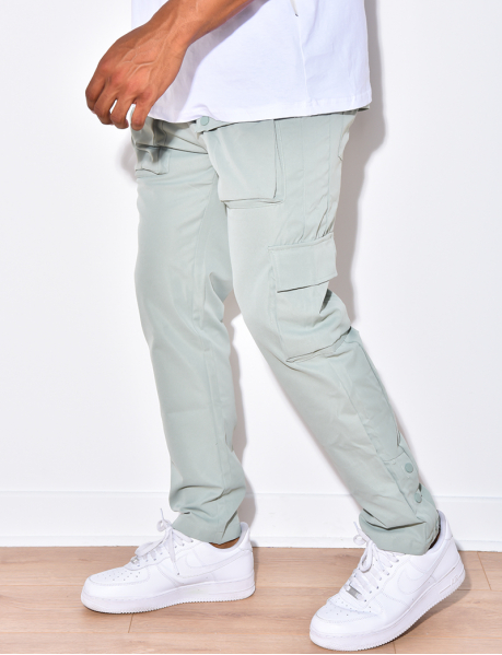 Cargo Trousers with Pockets and Buttons