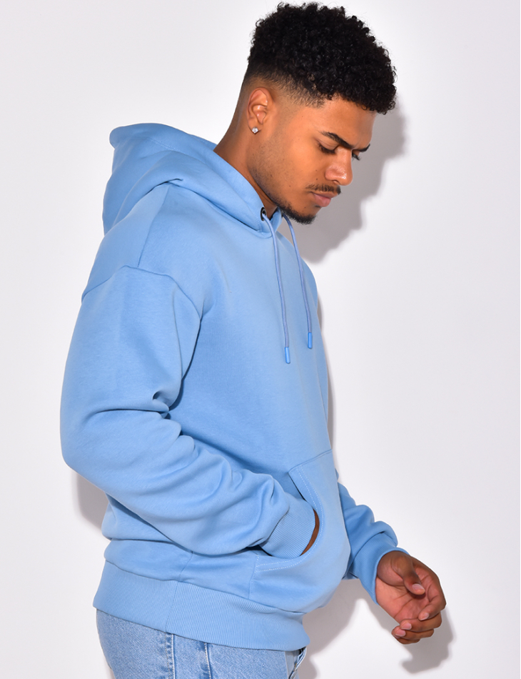 basic blue hoodie