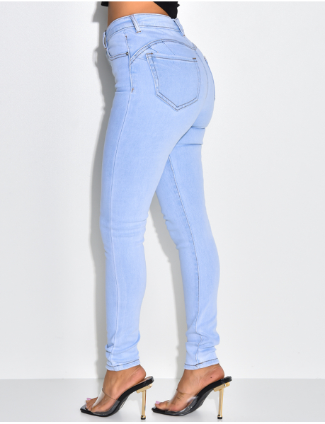 Ultra-stretchy push-up skinny jeans