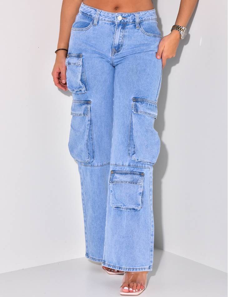 Jeans large multipoches