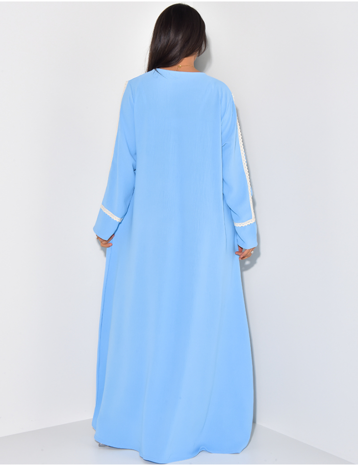 Abaya ample à broderies