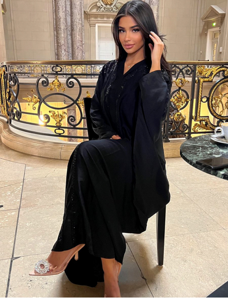 Abaya made in Dubai à strass + foulard