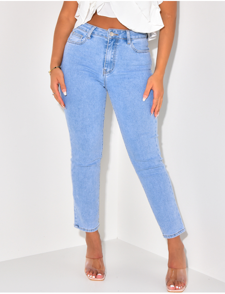 Mom Fit Jeans mit hoher Taille