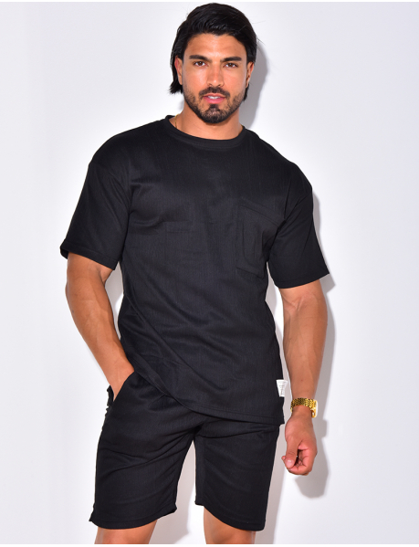 T-shirt with pockets and shorts set
