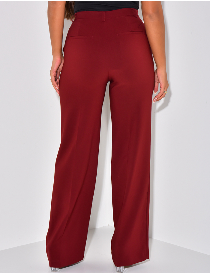   Straight-leg tailored trousers