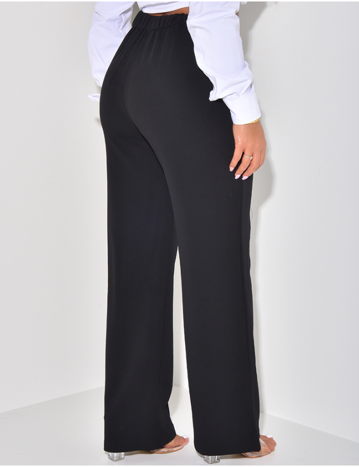  Straight tailored pants with bands