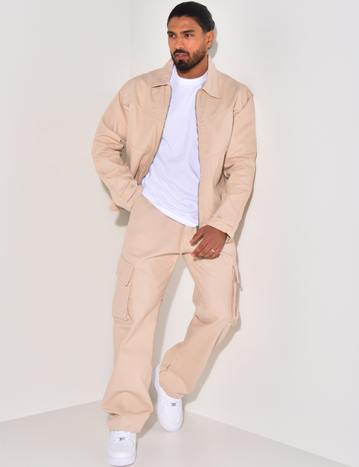 Cargo trousers and jacket set