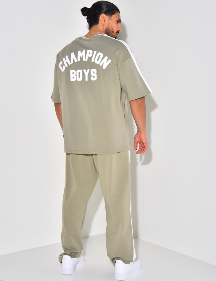 "Champion Boys" pants and t-shirt set