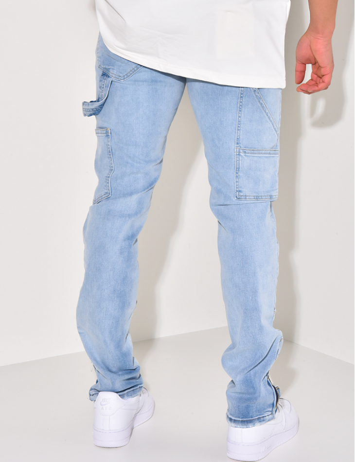 Tone-on-tone denim jeans