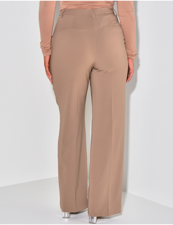 Straight-leg tailored trousers