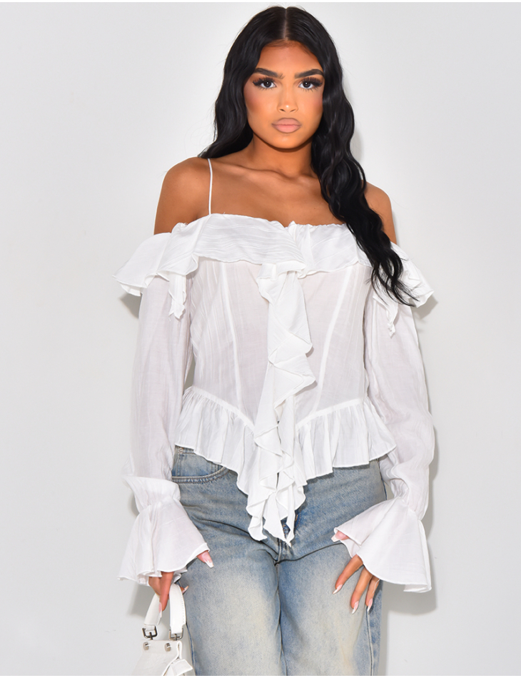 Romantic little top with ruffles