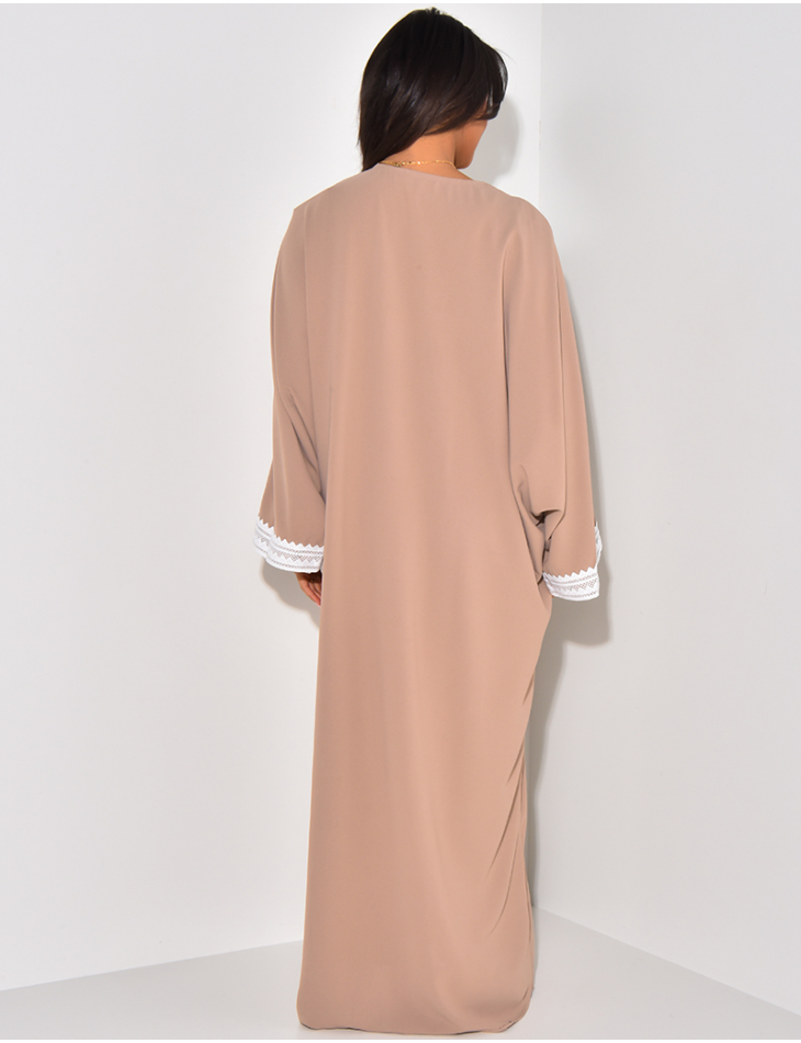 Robe abaya à broderies