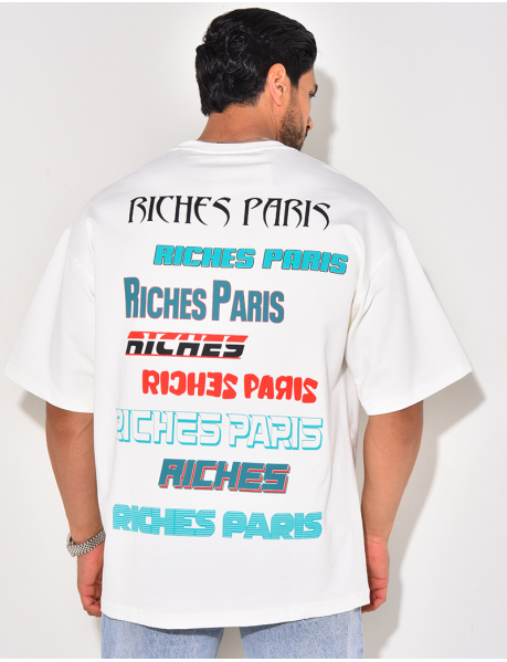 T-shirt "Riches Paris" écritures dans le dos
