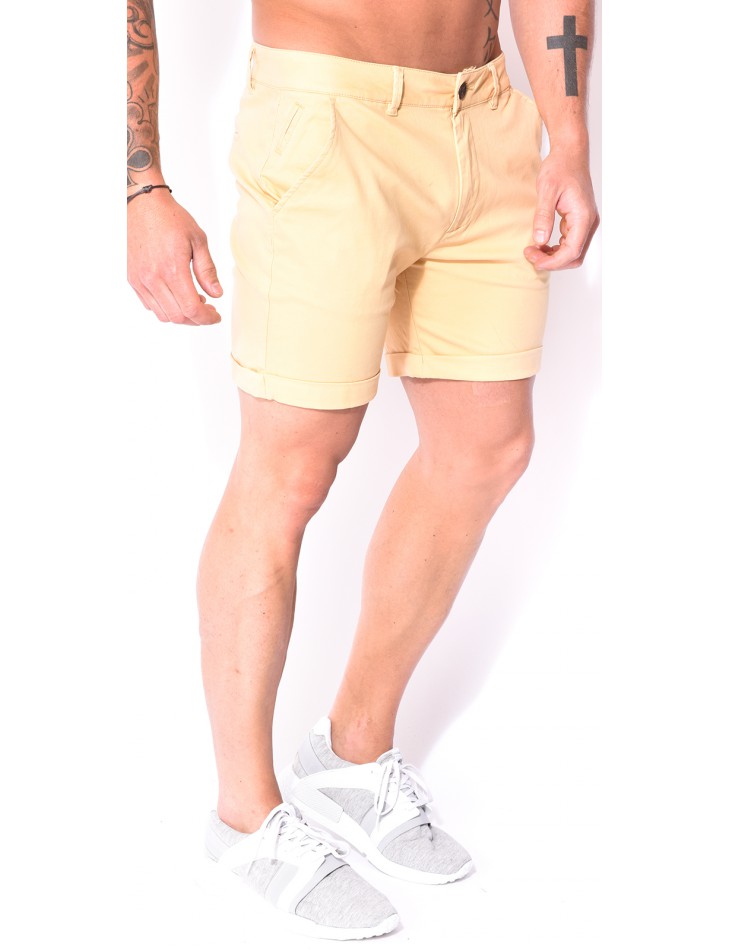 Men's Yellow Chino Bermuda Shorts